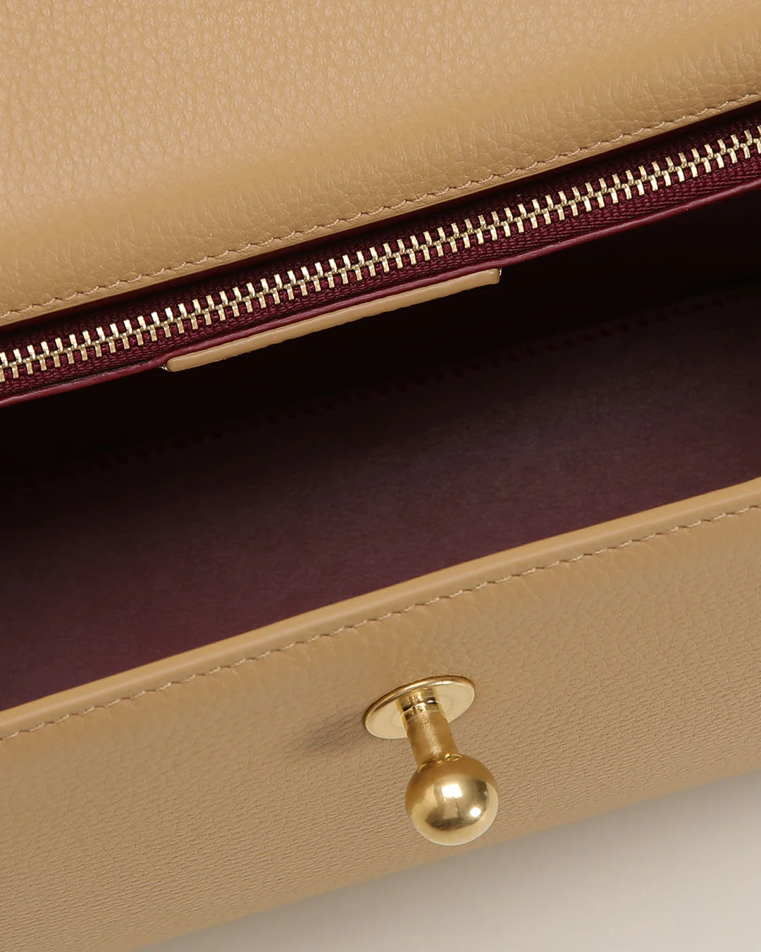 Marie 22 - Handtas Beige in Kalfsleer