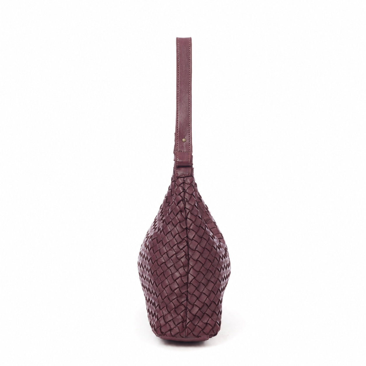 Italiaans Kalfsleer Handtas - Emma - Burgundy