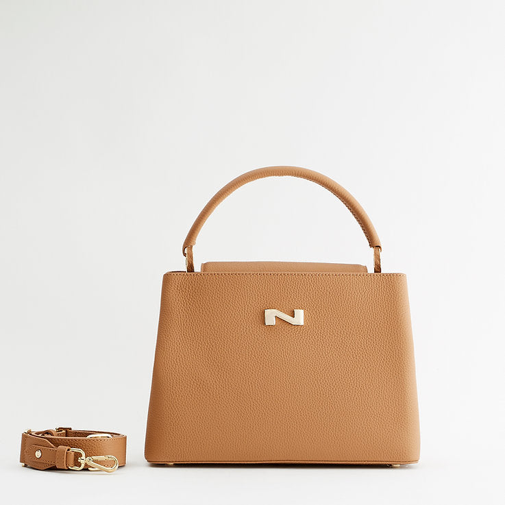 Nathan-Baume Handbag - Magnolia in Cognac