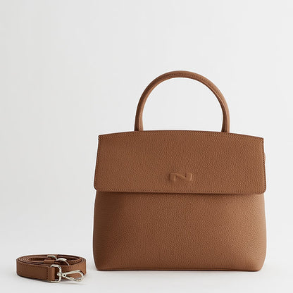 Nathan-Baume Handbag - Clarita in Setter (Dark Cognac)