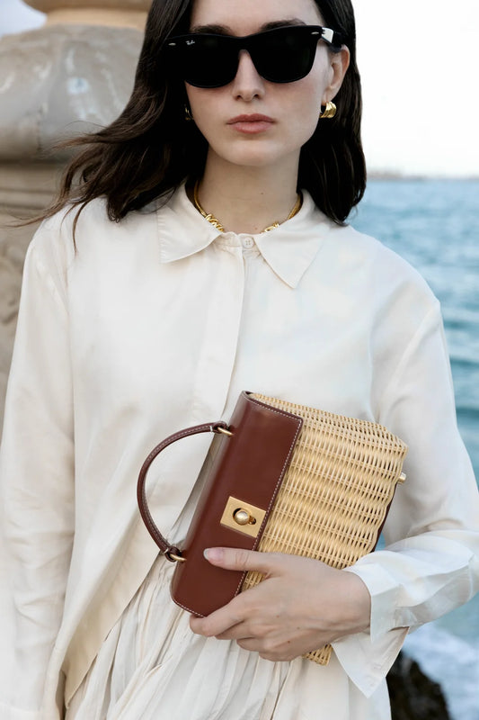 Marie 22 High Rattan – Brown in Box Calf