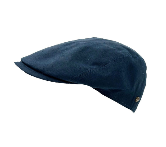 Linnen Flat Cap – Handmade in Italy - Navy