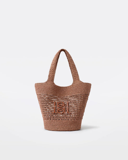 Palma Raffia Tote – Terracotta Bruin