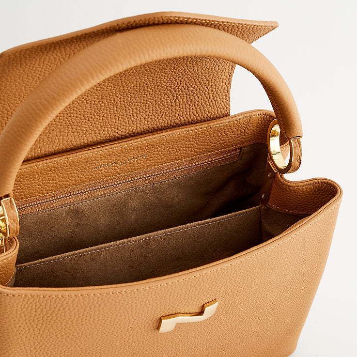 Nathan-Baume Handbag - Magnolia in Cognac
