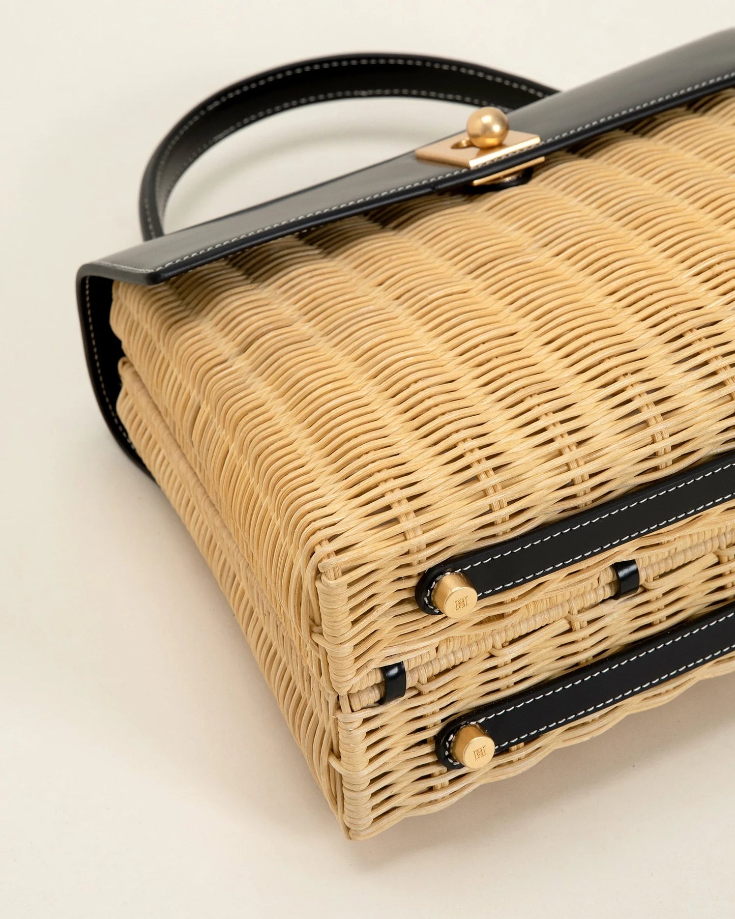 Marie 28 Haute Rattan – Zwart in Box Calf