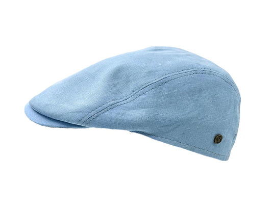 Linnen Flat Cap – Handmade in Italy - Blue