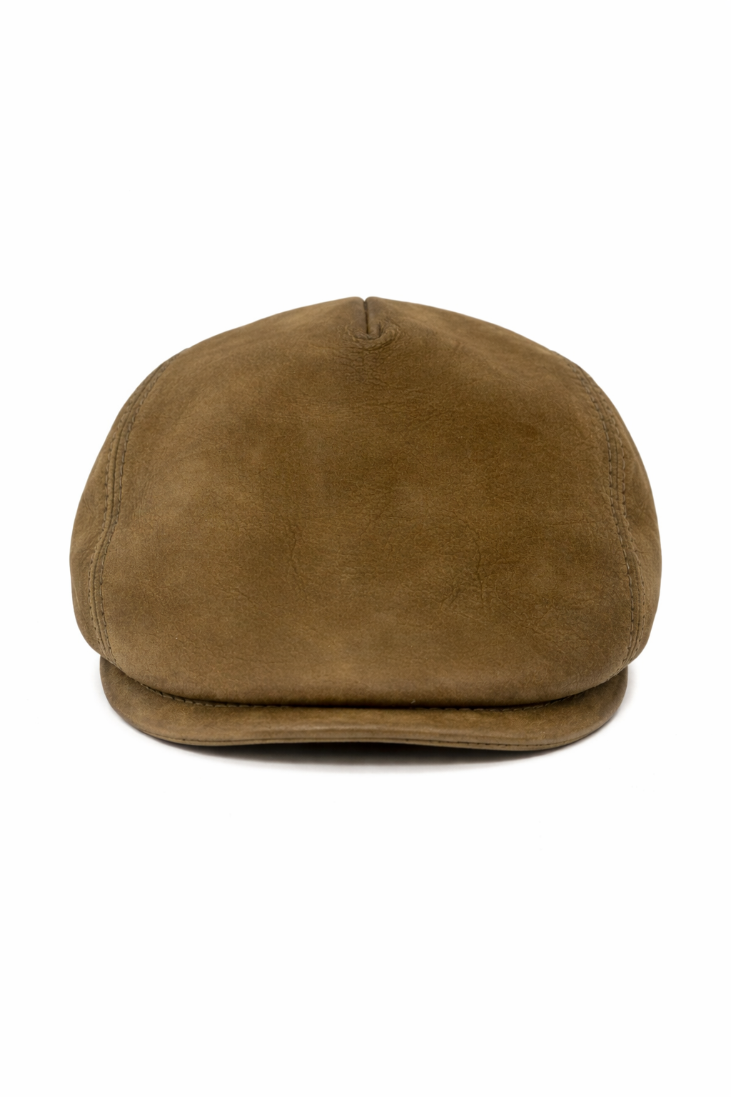 Leather Flat Cap – Handmade in Italy - Khaki