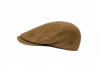 Lederen Flat Cap – Handmade in Italy - Khaki