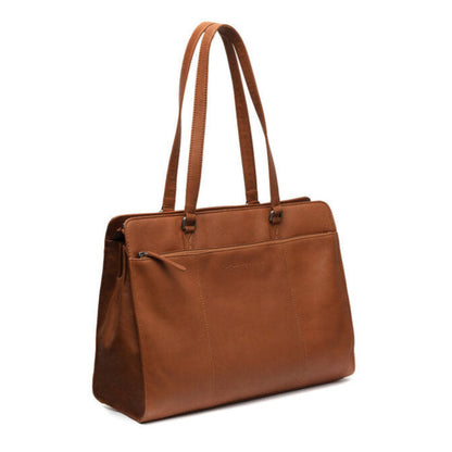 Leather shopper bag