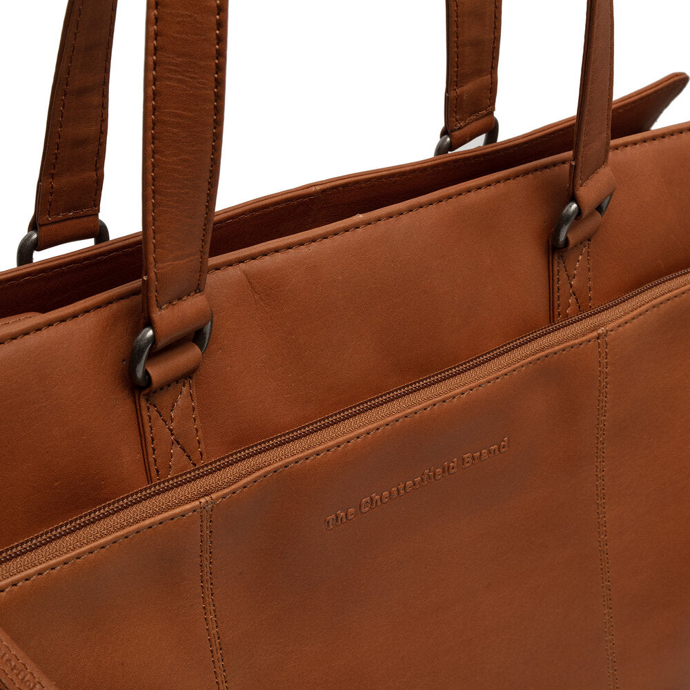 Leather shopper bag