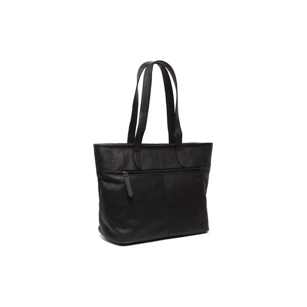 Leather shopper bag