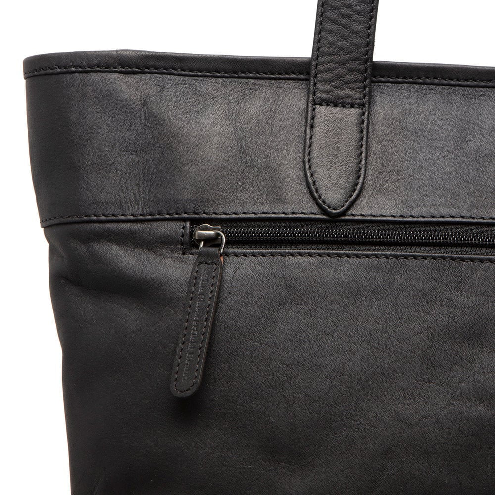 Leather shopper bag