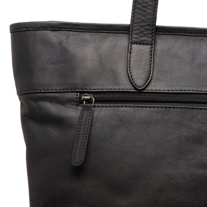 The Chesterfield Brand - Lederen Tas Shopper Monza - Zwart