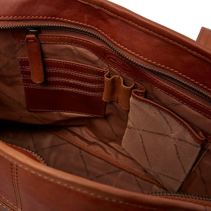 The Chesterfield Brand - Lederen Tas Shopper Monza - Cognac