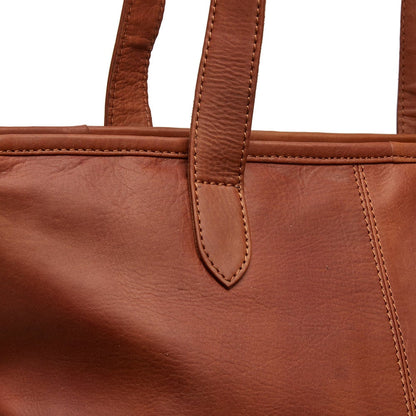 The Chesterfield Brand - Lederen Tas Shopper Monza - Cognac