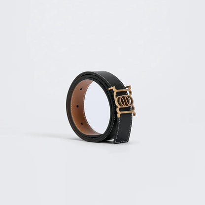 Reversible Calfskin Belt - Black/ Cognac