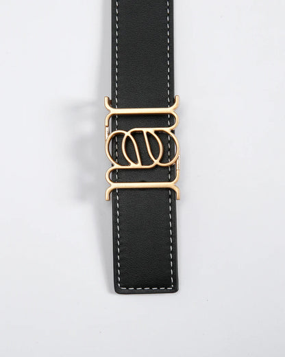 Reversible Calfskin Belt - Black/ Cognac