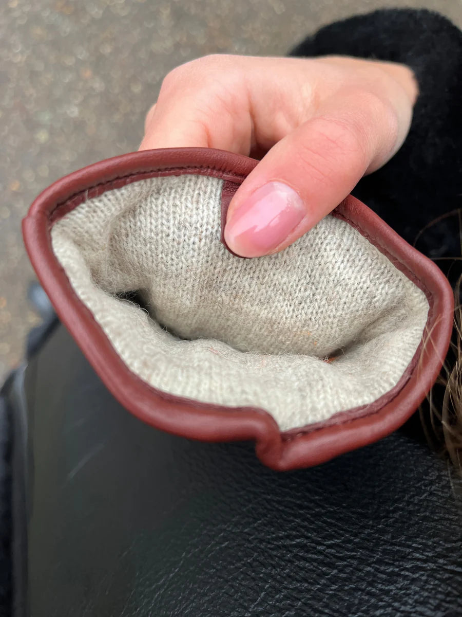 Lederen Handschoenen met Rits