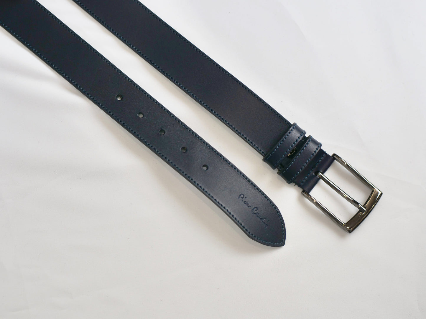 Italiaans Leren Sportriem 4cm Blauw