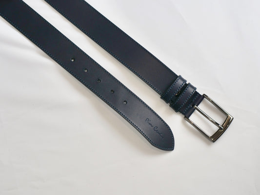 Italiaans Leren Sportriem 4cm Blauw