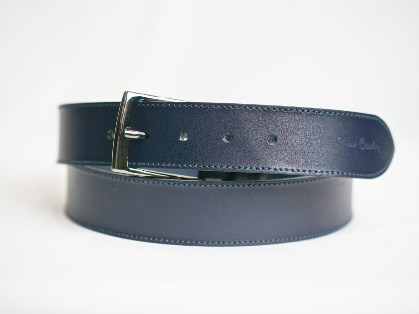 Italiaans Leren Sportriem 4cm Blauw