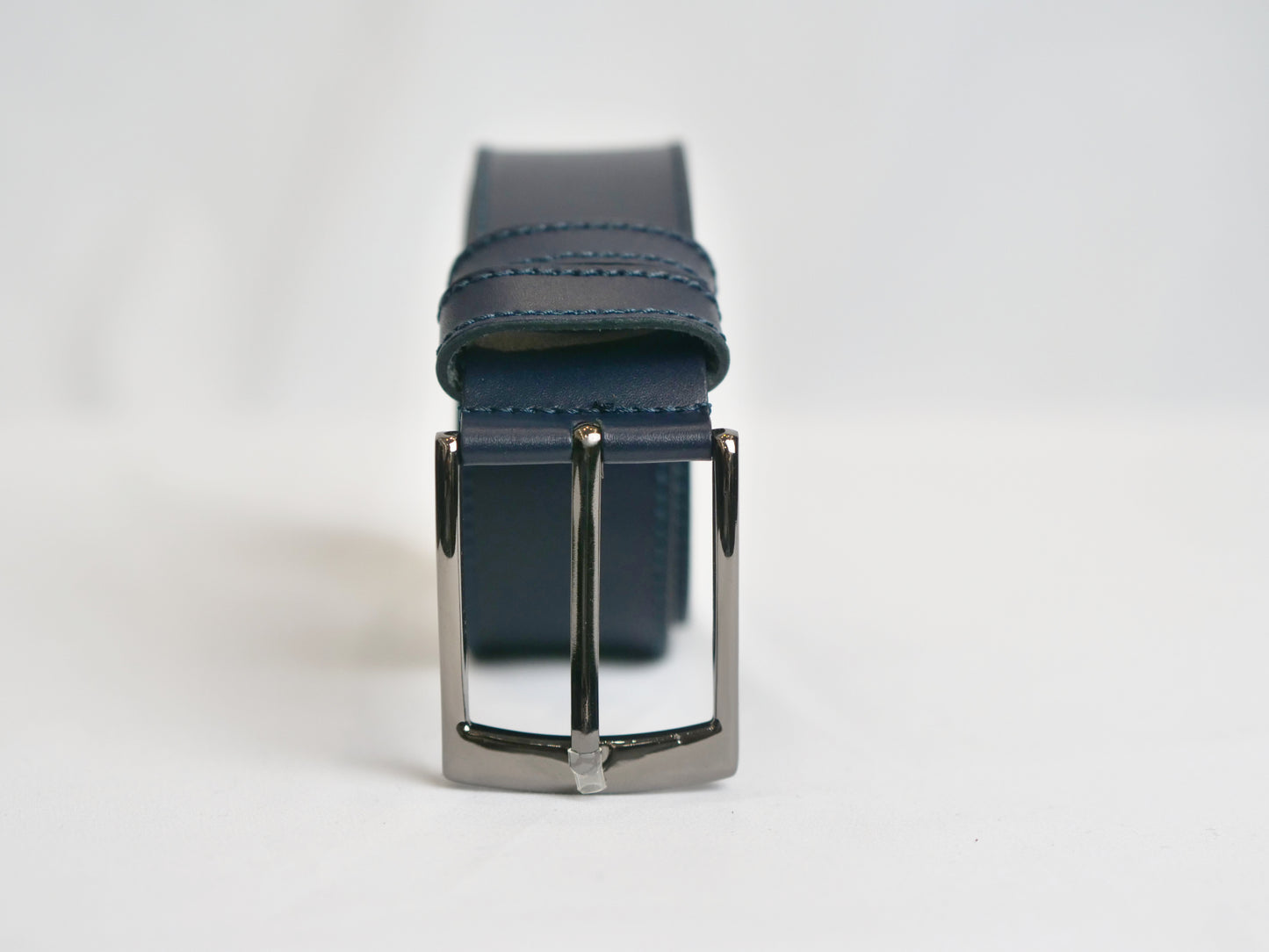 Italiaans Leren Sportriem 4cm Blauw