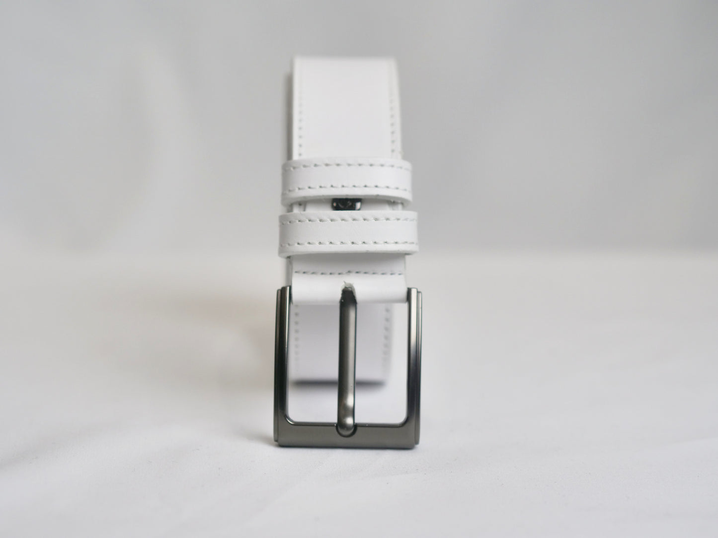 Italiaans Leren Sportriem 4cm Wit