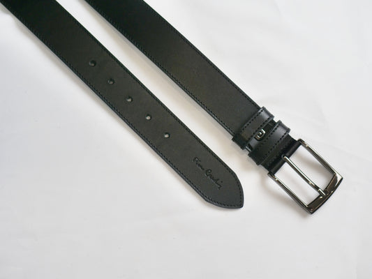 Italiaans Leren Sportriem 4cm Zwart