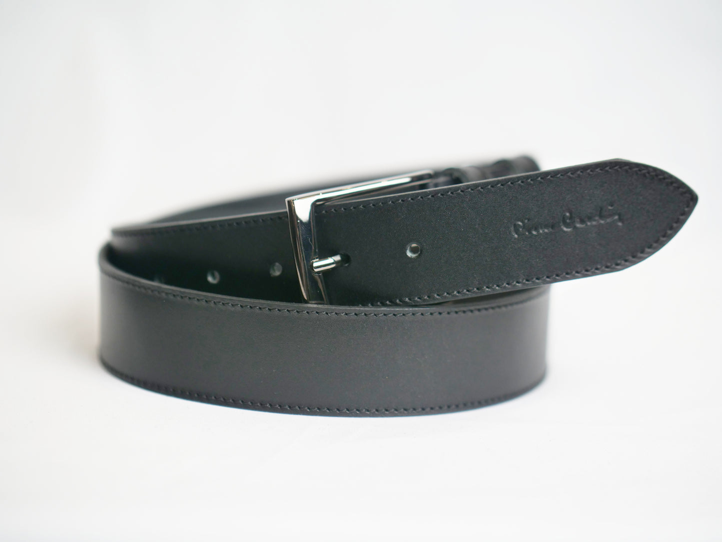Italiaans Leren Sportriem 4cm Zwart