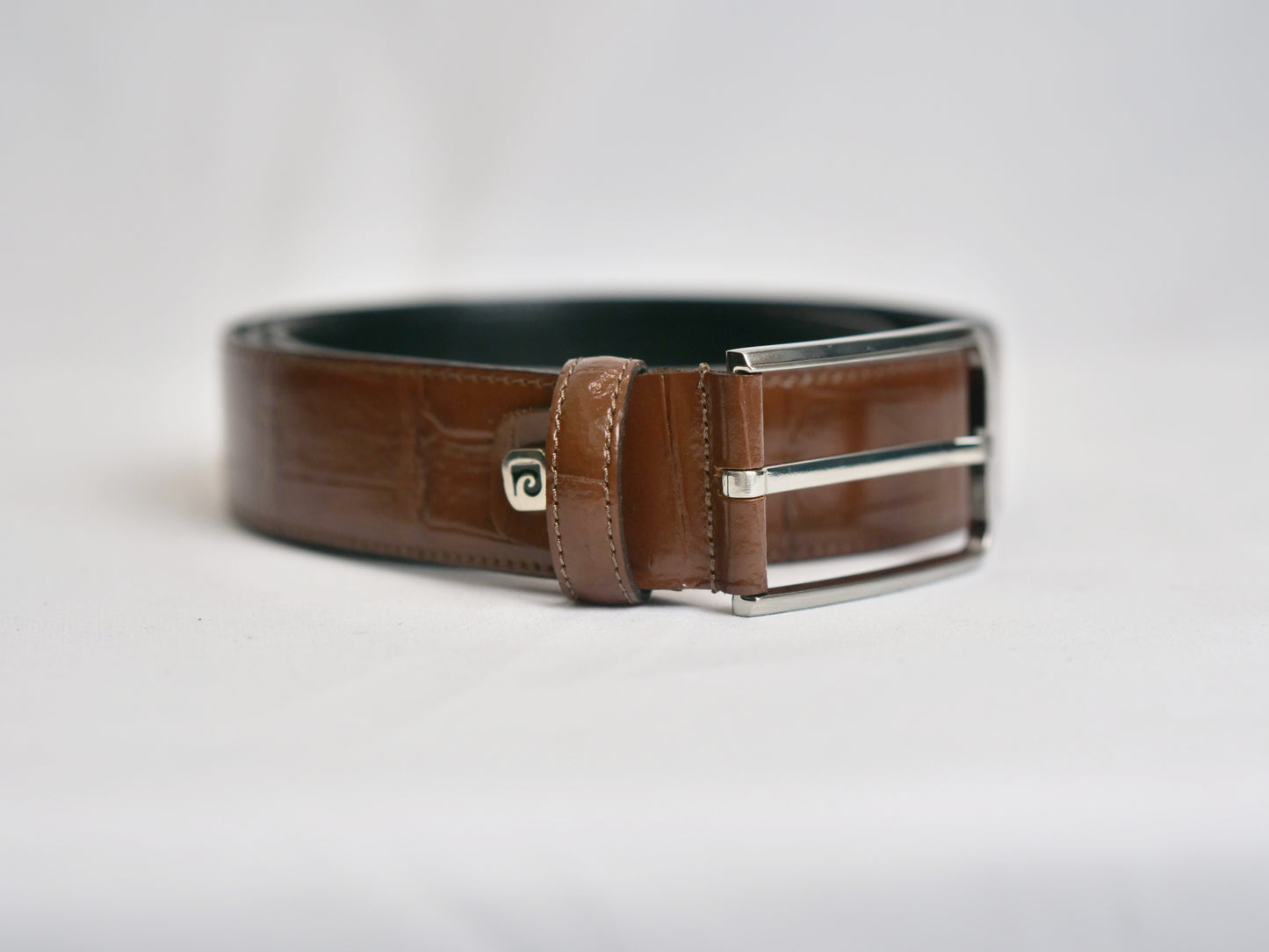 Italiaans Leren Riem in Krokodil print