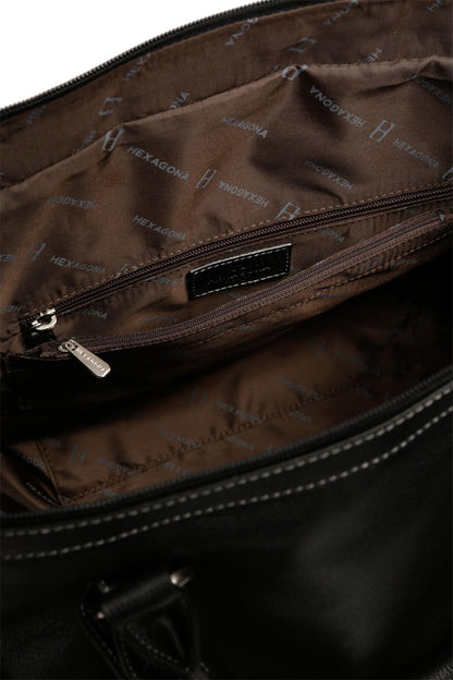 Leather Travel Bag - Black