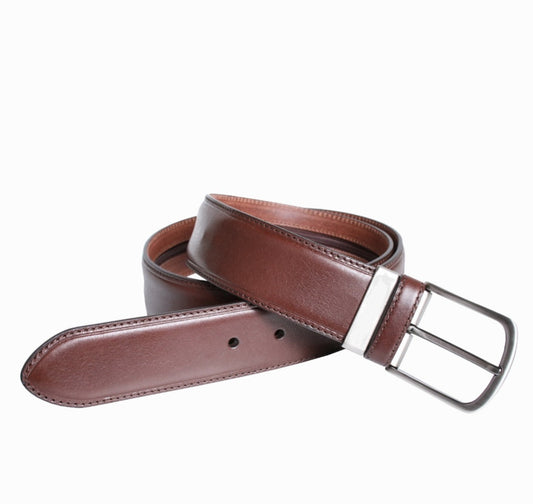 Bovine Leder - Sport Riem in Bruin  - Full Grained Leather