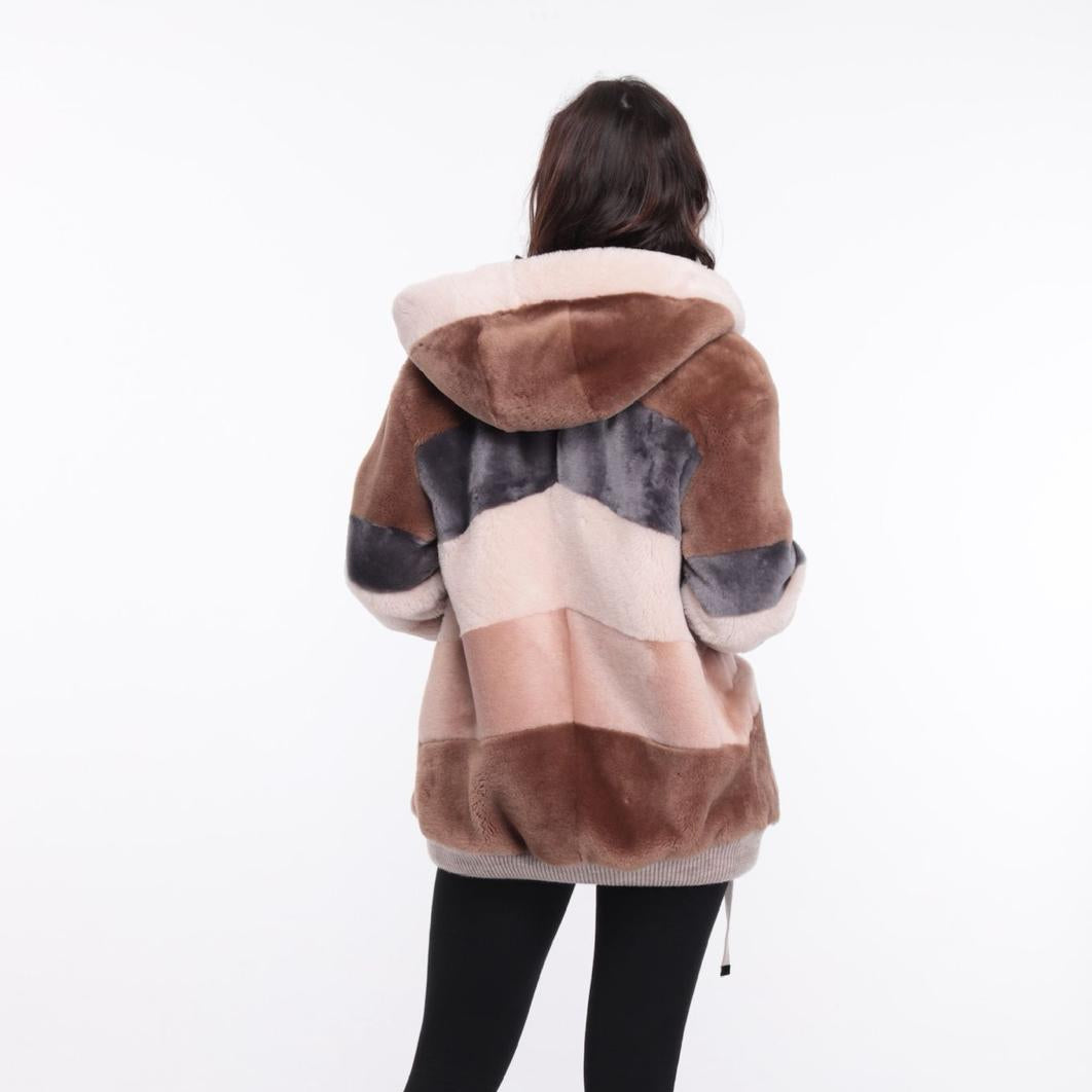 Multicolor Shearling Jas Merveilles