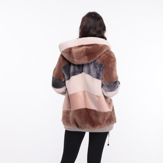 Multicolor Shearling Jas Merveilles