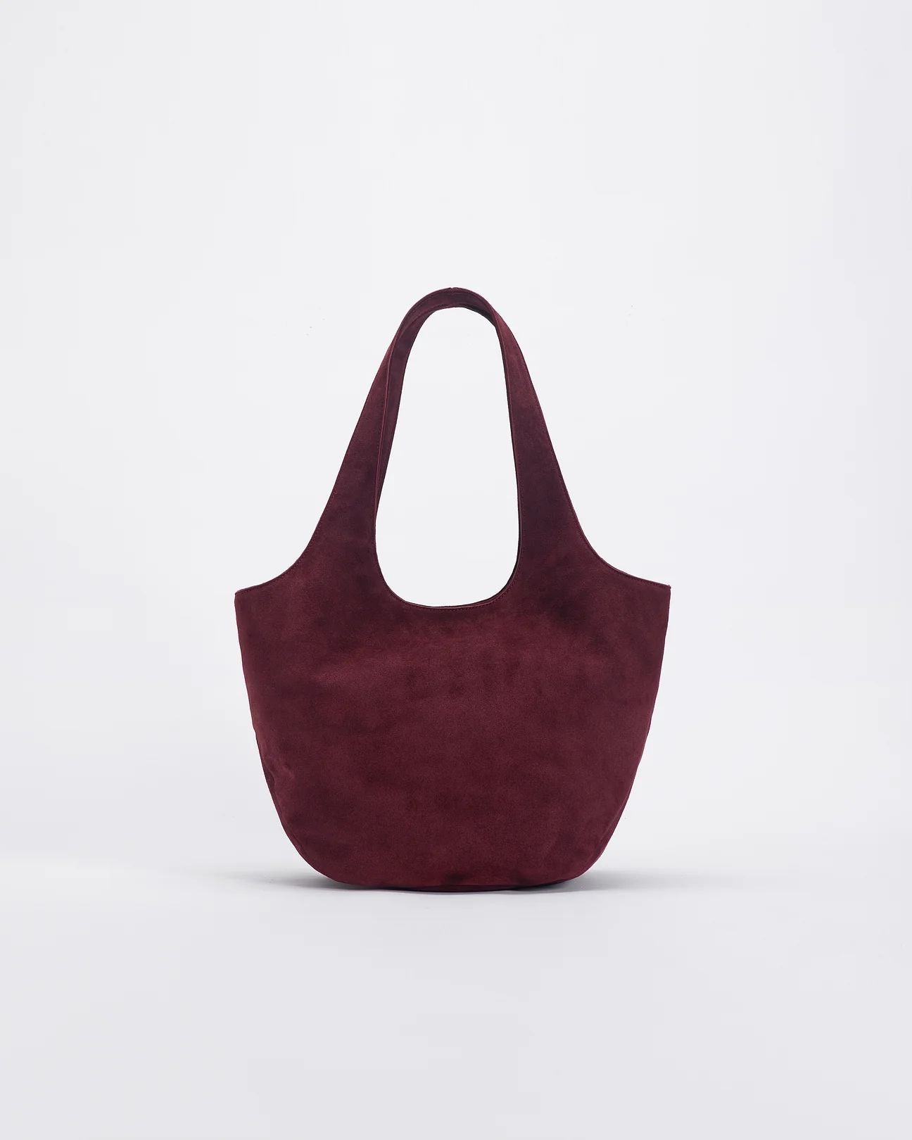 Suede Carry-All Bag Burgundy