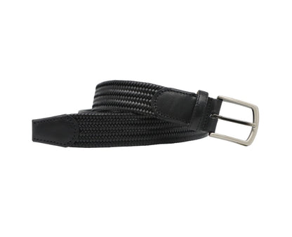 Braided Leather Belt - Cognac