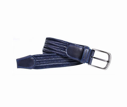 Braided Leather Belt - Cognac